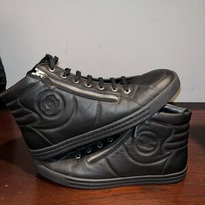 Chanel Coco Mark size zip high cut sneakers size 43 / 10 US